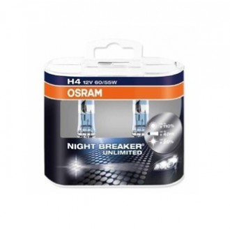 Lampada H4 12V/55W P43t nightbreaker, 90% di luminosità in più